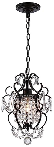 Modernes Kristall Kronleuchter Kleiner Vintage-Kristall-Kronleuchter Elegante antike K9 Kristall Pendelleuchte Verstellbare hängende Deckenleuchte for Schlafzimmer Mädchen Zimmer Schrank Bauernhaus