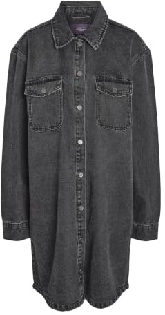 Noisy May Damen Nmalva L/S Denim Dress Az387bl Noos FWD Kleid (1er Pack)