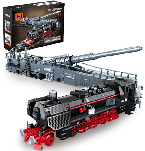 MISINI Weltkrieg II Deutsch M6418 K5 Leopold Bausteine Set 1631 Stücke Kreative Blöcke, Ausgezeichnete MOC Zug Modell und Sammlung Geschenke für Militär Enthusiasten Erwachsene Teens und Kinder