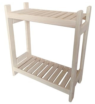 Stolarstwo Wochnik S.C. Holzregal Standregal Modulares Regal Stapelbar Kellerregal Haushaltsregal Kiefer Breite 33 cm Lange 70 cm Höhe 45 Oder 60 cm 2 Oder 3 Einlegeböden (60x70x33 cm 2 Einlegeböden)