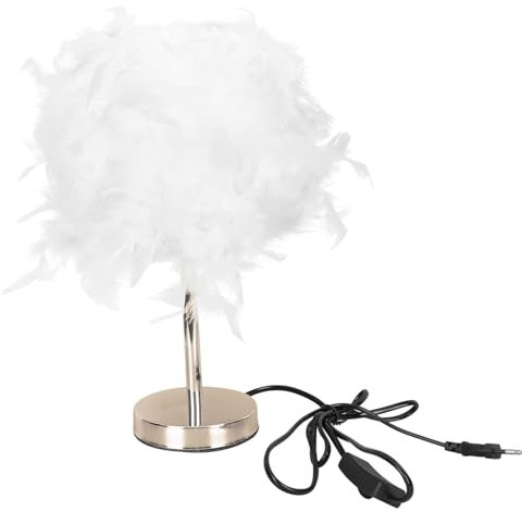 Schreibtischlampe Tischlampe tischleuchte dekorative Tischleuchte künstlerische Tischlampe künstliche Feder Weiß