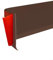 HOHOVYVY Battiscopa in morbido PVC, autoadesivo, 3 metri, battiscopa in plastica impermeabile, colore marrone scuro