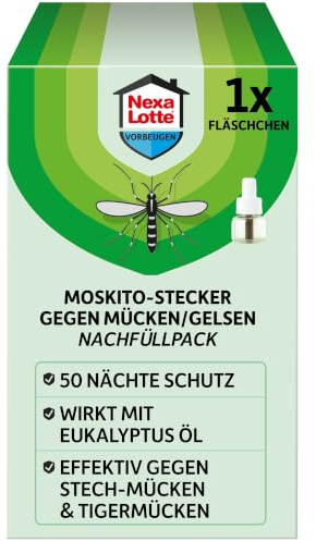Nexa Lotte Moskito Stecker Nachfüllpack 27,95ml Mückenschutz innen | Nachfüllfläschchen für Moskito-Stecker