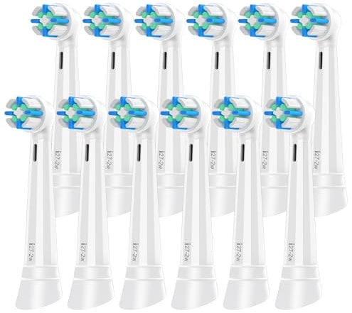 12 Stück IO Aufsteckbürsten Kompatibel mit Oral B iO 2/3/4/5/6/7/8/9/10 Elektrische Zahnbürsten, IO Zahnbürste Aufsätze, Aufsteckzahnbürsten Kompatibel mit Oral B iO (Weiß)