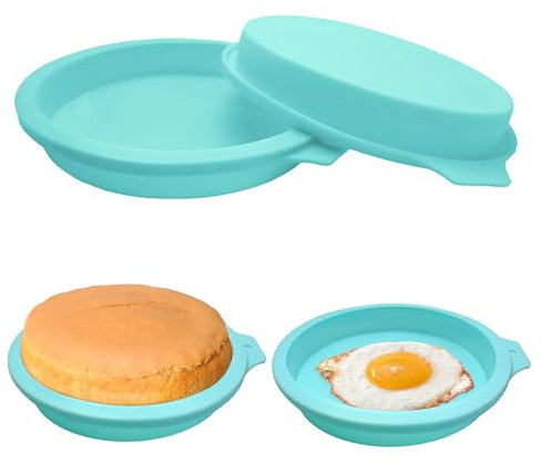 4PCS Air Fryer Egg Mould Set - Non-Stick Fried Egg Ring & Pancake Mould, 4-Inch Air Fryer Accessories for Muffins, Burgers & Sandwiches | Dishwasher Safe Kitchen Tools (Green)