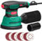 HYCHIKA Random Orbital Sander, 300W 12000OPM Orbital Sander, 6 Variable Speeds,16 Sanding Discs(125mm), with Dust Collection and Quick Braking Functionality, for Sanding and Polishing Wood