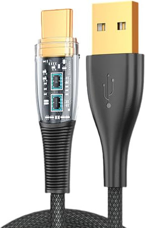 Mirweon Type C Charging Cable 100W Power Display Charging Cord Double Side Type C Connector Aluminum Charges For Smarphones