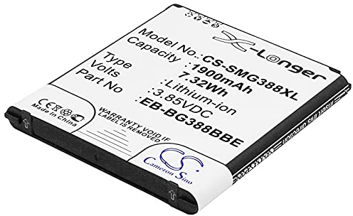 Cameron Sino Accchen Akku für Galaxy Active Neo, Galaxy Xcover 3, Galaxy xCover 3 2016, SM-G389F (1900mAh / 7.32Wh) EB-BG388BBE, EB-BG388BBECWW, GH43-04433A