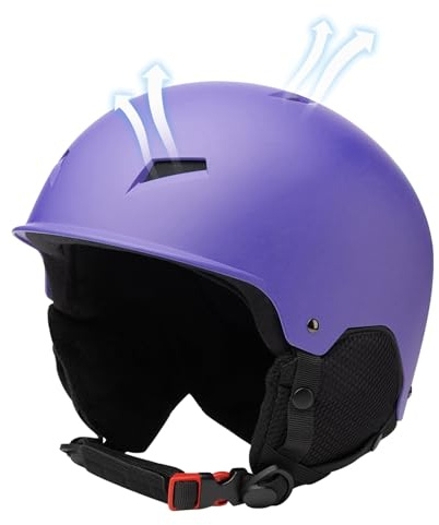 Snowboardhelm, Sicherheitshut für Ski, stoßfest, atmungsaktiv, mit Clip, für Sport im Schnee Q