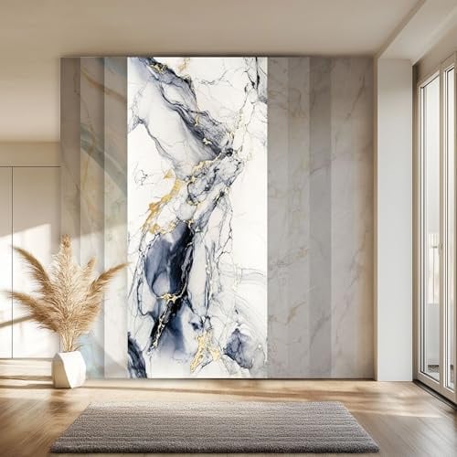 HEXIM Marmorplatten Optik 8 Stück 280x122 cm SPC Kunststoff Innen & Außenbereich Granit Steinoptik - Duschrückwand Küchenrückwand Spritzschutz Duschverkleidung (27,33 m² 80113) B-Serie