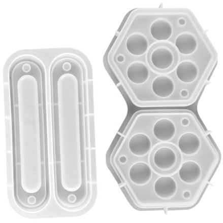 SOIMISS 2 Stück Sechseckige Würfelbox Silikonform Epoxidharz Gießform für DIY Würfel Aufbewahrungsbox Basteln Vielseitige Harzform mit Glattem Finish und Einfacher Entformung
