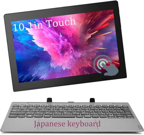 Lenovo IdeaPad D330-10IGM - Computer portatile touchscreen 2 in 1, Intel Celeron N4000, 4 GB di RAM, SSD da 64 GB, display da 10,1 pollici, tablet per studenti, tastiera giapponese, Windows 11 Pro