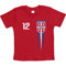 Tshirt Baby Fußball Serbien Fanartikel für Babys zur EM 2024 Unisex Baby T-Shirt 12-18 Monate Rot