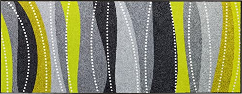 Erwin Müller Fußmatte Saarburg, Schmutzfangmatte, Sauberlaufmatte - rutschfest, langlebig, pflegeleicht, für Fußbodenheizung geeignet, ca. 7 mm Höhe - grün Größe 40x100 cm