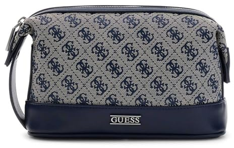 GUESS Trousse de Toilette Boston Necessaire Sand Blue Bleu Marine