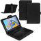 NAUCI Tablet Tasche kompatibel für Samsung Galaxy Tab S5e USB Tastatur Keyboard Hülle Cover QWERTZ Standfunktion Micro USB Schutzhülle