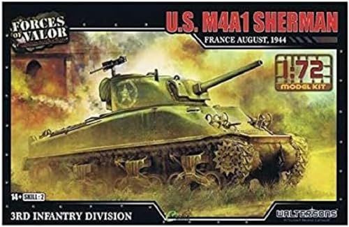 Forces of Valor 873004A U.S. M4A1 Sherman Tank France August 1944 1:72 Scale Kit
