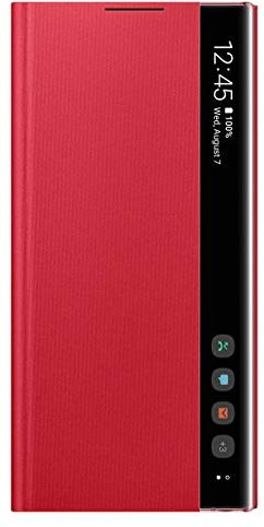 Samsung Ef-Zn970 - Custodia Clear View per Galaxy Note 10, Colore: Rosso