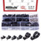 Hilitchi Lot de 135 colliers de serrage en plastique noir 6 tailles avec vis pour câble de gestion de câbles (clips de 6 mm à 23 mm)