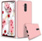 Xunlaixin MUTOUREN - Cover per Huawei Mate 20 Lite TPU in silicone liquido per telefono protezione antiurto anti-slittamento custodia con tessuto in microfibra, cuscino per custodia, colore: Rosa