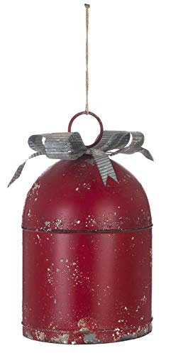 Blanc Mariclò Decoro Campana Natalizia in Metallo Rossa Addobbi Decorazioni Albero di Natale Oggettistica Casa A28335