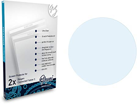 Bruni Schutzfolie kompatibel mit Skagen Connected Falster 3 Folie, glasklare Displayschutzfolie (2X)