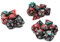 DollaTek Polyhedral Dice Set Tischspiele Würfel 3 Sätze Würfel 3 x 7 (21 Stück) Würfel Serie D20 D12 D10 D8 D6 D4 DND Würfel DND RPG MTG Doppelfarben Einteilig (Rot und Grün)