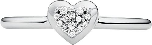Michael Kors Herzring Premium für Damen aus 925er Silber, Zirkonia