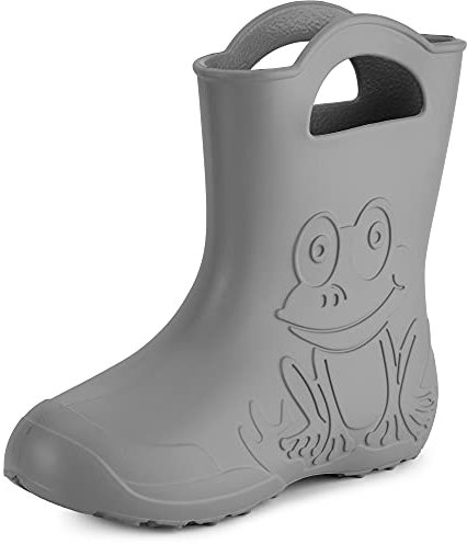 Ladeheid Eva Gummistiefel Damen federleichte wasserdichte Damenschuhe Regenschuhe LA-CA-09 (Grau, 38/39 EU)