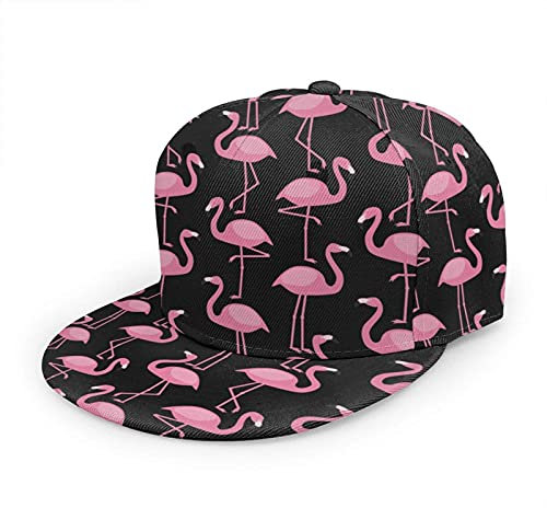 Oaieltj Unisex Baseball Cap Herren Damen Einstellbare Snapback Trucker Hat Mode Hip-Hop Baseball Cap, Rosa Flamingo-Muster, One size