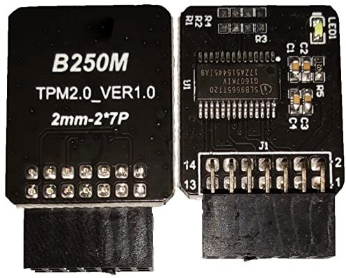 NUHFUFA TPM2.0 Modul TPM LPC 14 Pin Modul Sicherheitsmodul passend für MSI B250M Win11 Motherboard Plattformteile