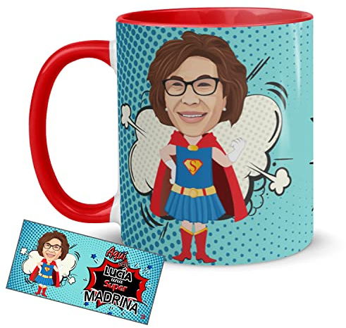 Kembilove Tazas de Familia – Regalos Originales para Mujer – Taza Personalizada para Madrina – Tazas de café Originales – Tazas Originales para regalar