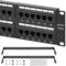 MANHATTAN 48-Port Network Patch Panel Cat-6 – 2U UL Listed - Rackmount Wall Mount – Cable Management Bar – Rack Mount Hardware - Installer Grade 3µ Gold Plated Contacts - Lifetime Mfg Warranty 720816