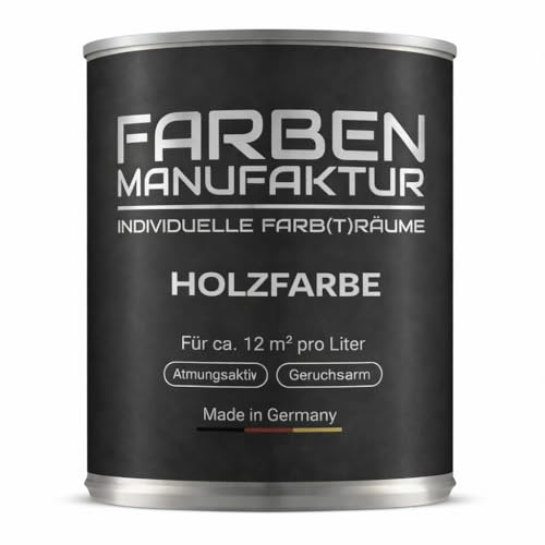Holzfarbe Holzschutzlack Wetterschutzfarbe Lack Holzdeckfarbe RAL 1L Landhaus, Gartenhaus, Stelzenhaus, Carport, Pergola, Zaun, Tor, Spielturm, Möbel,, Farbe: ca. RAL 1007 Narzissengelb