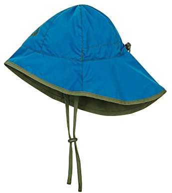 Finkid Ranta Sport Blau - Wasserabweisender leichter Kinder Sommerhut, Größe 48 - Farbe Seaport - Bronze Green