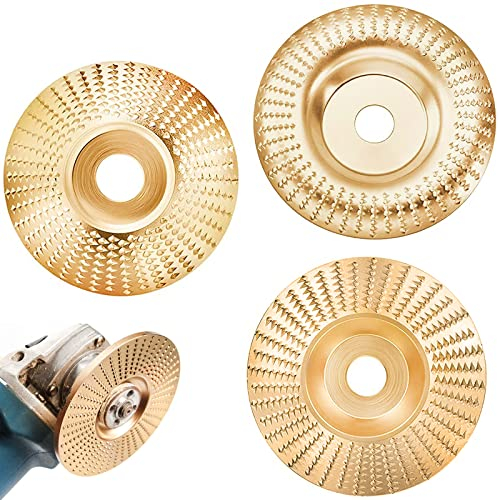 3 pezzi Intaglio Legno Mola Disco,Lucidatura Modellatura Disco Ø100,Mola per smerigliatrice angolare,Intaglio Legno Mola Disco,Angle Grinder Disco,per levigatura intaglio modellatura lucidatura