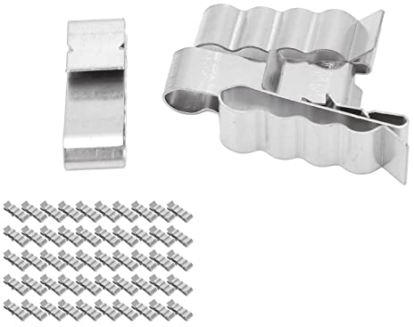 50 Stück Edelstahl-Kabelclips Solarpanel-Drahtclip Elektrokabel-Management Metall-Anhänger-Drahtclip Photovoltaik Drahtklemme