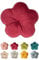 beties Samt&Sonders Serie Kissen Blume ca. 50 Ø cm Deko- Formkissen gefüllt (Karmin-rot)