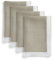 Solino Home Leinenservietten, 50,8 x 50,8 cm, 100 % reines Leinen, Weiß und Natur, 4 Stück, waschbare Stoffservietten, klassisch