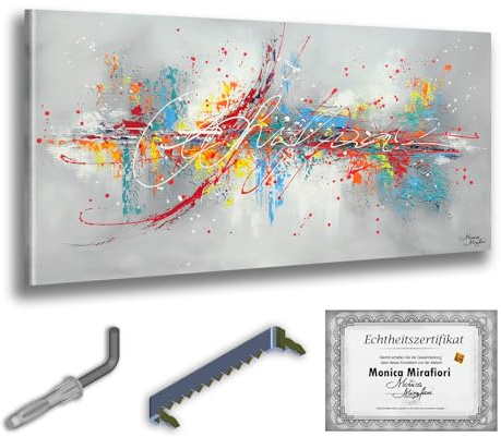 Monica Mirafiori I 120x60 cm I Tableau Peint à la Main I Modèles Tableau I Peintre Moderne I Tableaux Peintures I Toile sur Cadre en Bois