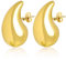 Dupes Goldene Ohrringe - 18K Gold Drop Earrings mit Hypoallergenen Schleifen für Damen & Mädchen