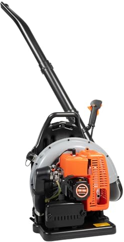 Soffiatore posteriore 63 cc, 2 tempi, 3,6 CV, raffreddamento ad aria, soffiatore posteriore a benzina, aspiratore da giardino con potenza motore da 2,7 kW, 6800 giri/min, serbatoio da 1,8 l, motivo