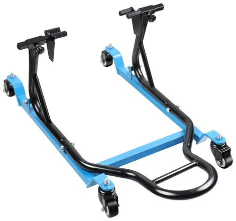 Motorcycle Rear Stand, Heavy-Duty Lift with 4 Casters, 750 lb Capacity