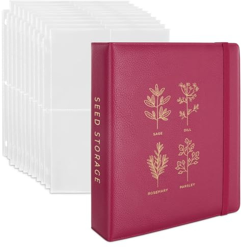 Wildgoose Samenbinder – Samenpaket-Organizer, Aufbewahrungsbuch, Himbeere