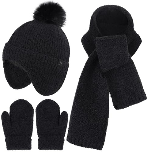 Bequemer Laden Invernale Cappello Bambino Sciarpa Guanti a Manopola 0-4