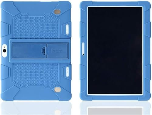 Funda universal de silicona a prueba de golpes para tablet Android de 10.1 pulgadas, resistente a prueba de golpes, funda protectora resistente (azul)