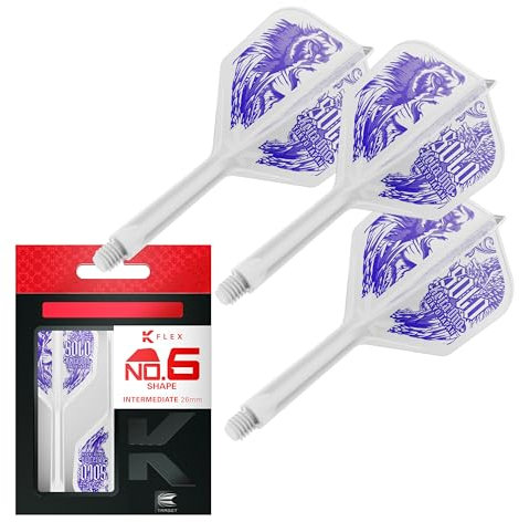 Target Japan K-Flex Solo Keita ONO No.6 KFlex Dart Flights and Shafts | 3er-Pack K Flex Player Edition Zubehör | KFlex Dartschäfte, Mittelstufe (26 mm)