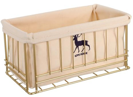 WATIIFUFU 1stk Aufbewahrungskorb Korb Zur Aufbewahrung Altmodisches Lametta Snackkorb Eierkorb Für Rechteckiger Korb Körbe Aus Maschendraht Eierschale Bettwäsche Aus Baumwolle Golden