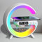 Generic Wireless Charger Table Lamp Bluetooth Speaker Music Alarm Clock Key and App Control, 10 Light Color Modes, Sunrise Wake-up Alarm Clock for Bedroom, Living Room, Home and Office