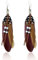 Ohrringe Feder, Feather Earrings, Feder Ohrringe Damen, Ohrringe Indianer, Ohrringe Fasching, Boho Ohrringe, Karnevals Dekorationen für Frauen und Mädchen Geschenk